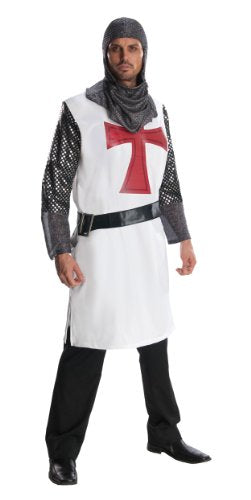 Rubie's Costume Heroes And Hombres Adult Knight To Remember Costume Tunic And Headpiece, White, Standard