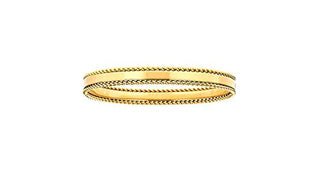 Maya J CZBB13Y Rope Trim Bangle, Yellow, Stainless Steel