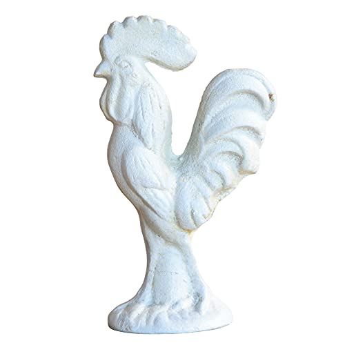 HomArt 3560-6 Cast Iron Rooster Figurine, 4.5-inch Height,
