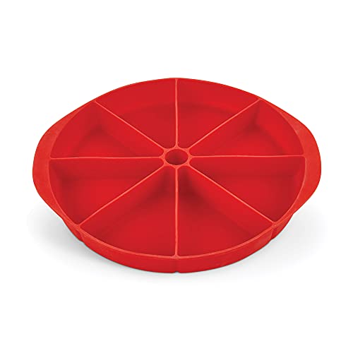 HIC Mrs. Anderson's Baking Scone Pan, Makes 8 Pieces, Red European-Grade Silicone
