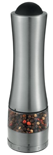 Prodyne Pepperpro Smart Grind Stainless Steel Automatic Pepper or Salt Mill