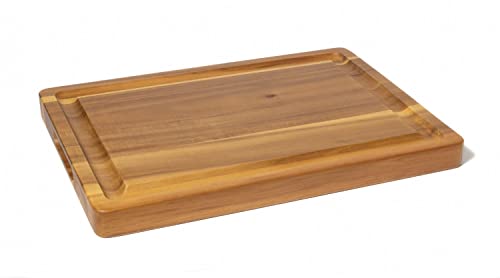 Lipper International 1250 Acacia Thick Carving Board with Inset Handles