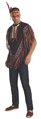Rubie's Heroes And Hombres Men's Native American Costume Poncho, Brown, X-Large