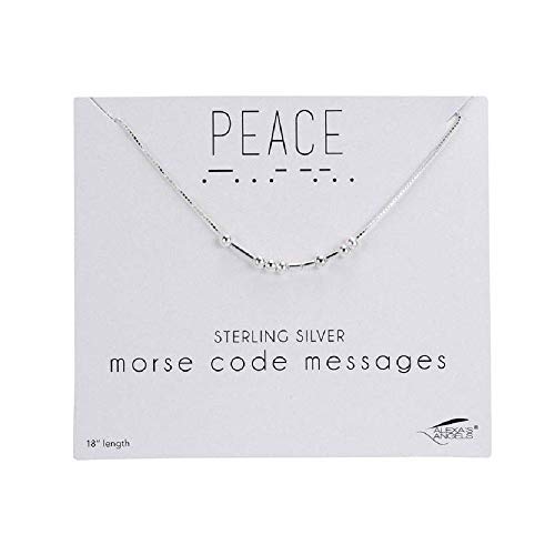 Roman Alexa's Angels 18" SS morse code necklace peace carded