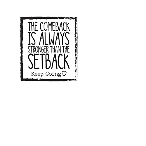 Carson Home 24917, Keep Going Collection "Comeback" Greeting Card, 6.8 Height, Matte