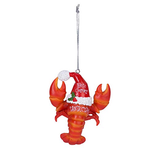 Beachcombers SS-BCS-04132 Santa Claws Lobster Ornament