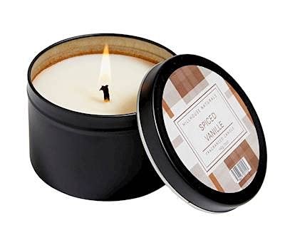Hillhouse Naturals Spiced Vanille Naturals Black Tin 5 oz Scented Jar Candle