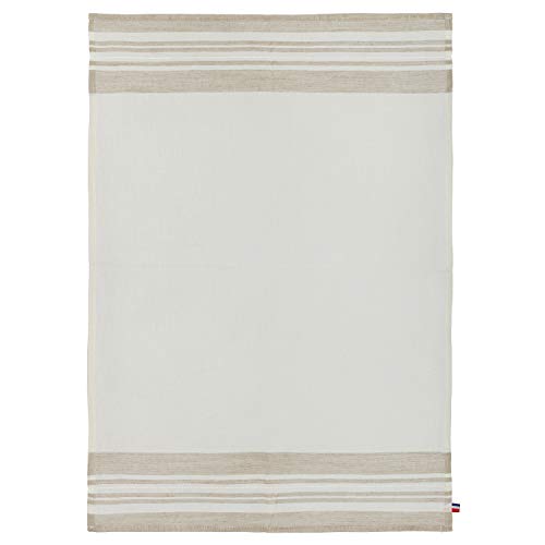 Coucke French 100% Linen Towel, Opale Lin, 20 by 30 Inches, Linen and Tan