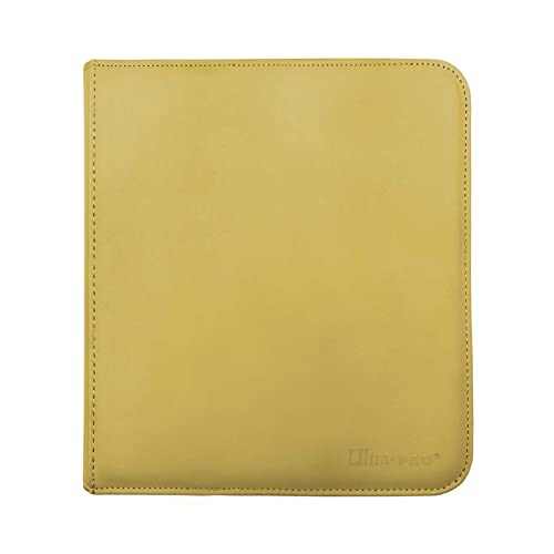 Ultra Pro Vivid 12-Pocket Zippered PRO-Binder (Yellow) - Protect and Store your Valuable Gaming cards, Sports cards or Collectible Cards, Store and Protect Up to 480 Cards