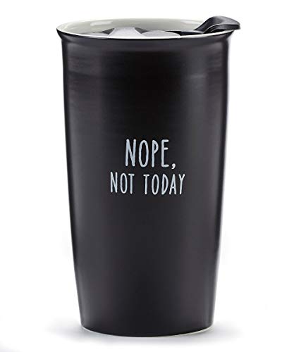 Giftcraft 093181 Travel Mug, Nope Not Today, 16 oz, Black
