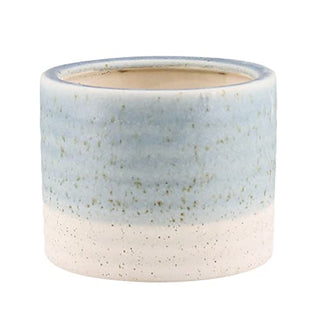 HomArt Small Isle Cachepot, Ceramic, Light Blue