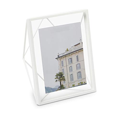 Umbra Prisma Floating Wall or Desk Photo Display for Pictures, Art, Illustrations, Graphic Text & More, 8 by 10-Inch, White