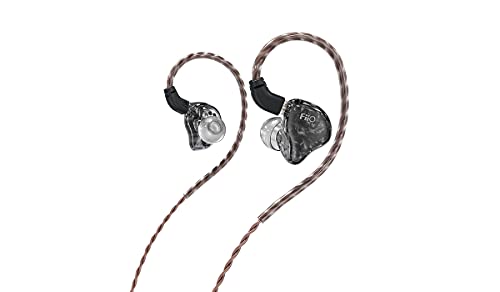 FiiO FH1s Earphone Headphone IEMs HiFi 1BA+1DD Hybrid Deep Bass with 0.78 2pins High Purity monocrystalline Cables(Without Mic,Black)