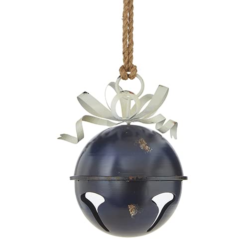 RAZ Imports 2022 Cozy Christmas 13" Blue Jingle Bell