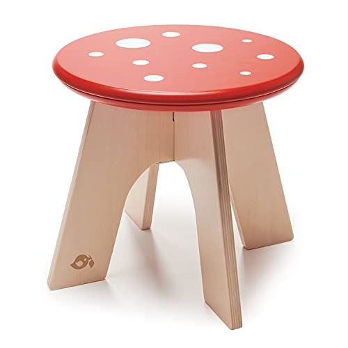 Tender Leaf Toys - Toadstool - Adorable Colorful Solid Wood Stool for Kids Age 3+