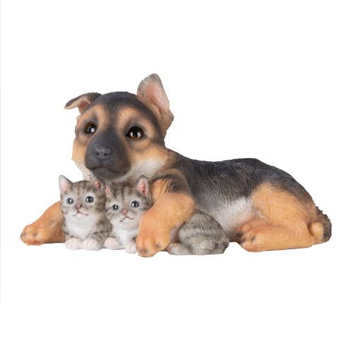 Esschert Design 37000571 Puppy with Two Kittens Decorative Figurine, Resin