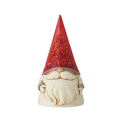 Enesco Jim Shore Heartwood Creek Red Floral Hat Gnome Figurine