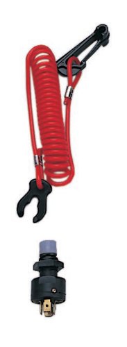 Pactrade Marine Boat Kill Safety Switch Universal Coil Lanyard
