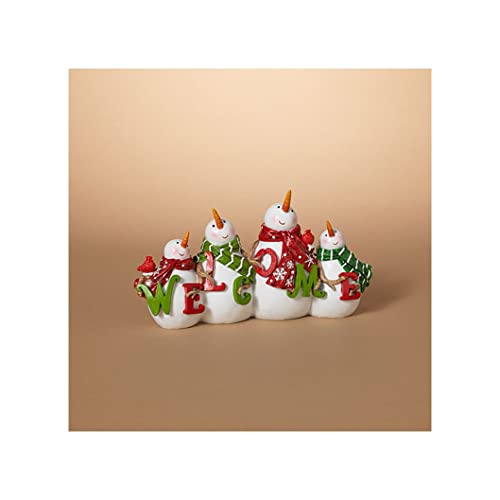 Gerson 2595490 Resin Snowmen Decorative Sign, 10-inch Length