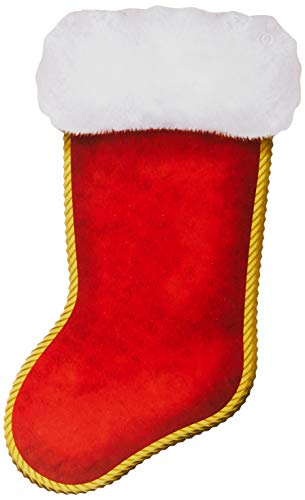 Beistle Mini Christmas Stocking Cutouts 7.25" (Red/White), Pack of 30