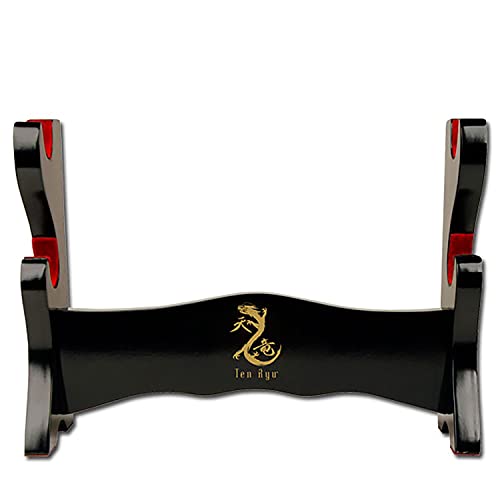 Master Cutlery Ten Ryu MA-2SD Two-Tier Sword Stand, Black Lacquer Finish