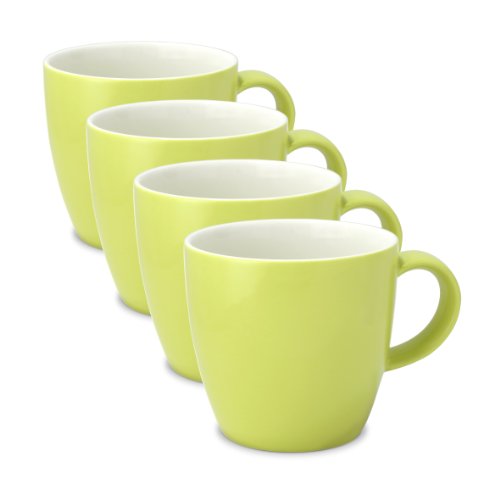 FORLIFE Uni Espresso/Oolong Tea Cup (Set of 4), 3.5 oz, Lime