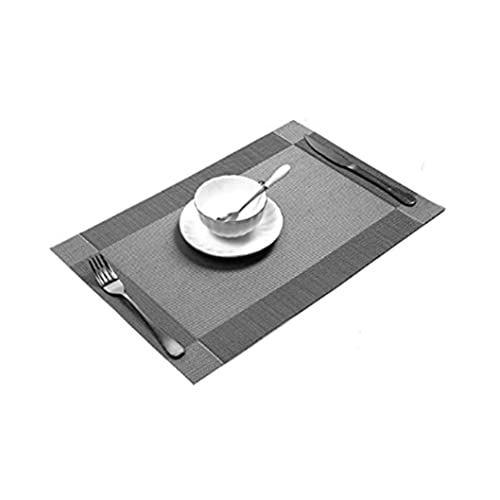 Comfy Hour Table Mats Set of 4, 12" x 18", Housewarming, Grey