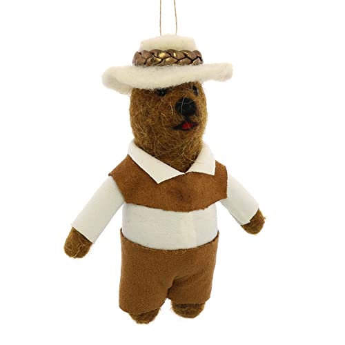 HomArt South American Bear Plush Ornament, 5-inch Height, Felt