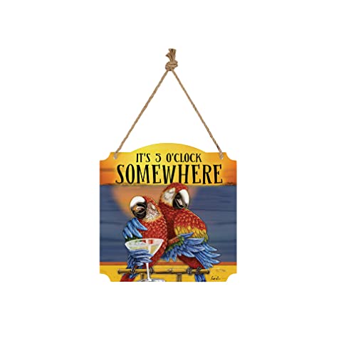 Carson 24045 5 O'clock Somewhere Metal Wall D≈Ωcor, 12-inch Square