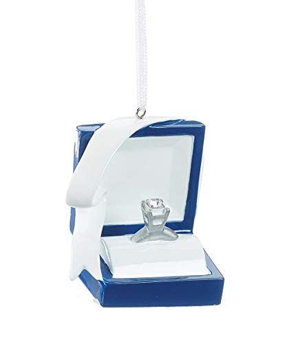 Giftcraft 668171 Marry Me Engagement Ornament, 2.4-inch Height, Poly Resin