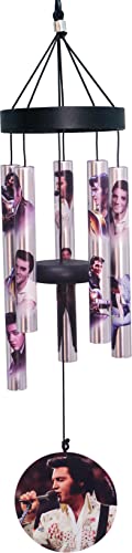 Spoontiques Elvis Small UV Wind Chime - Garden D√©cor - Decorative Chimes for Yard and Garden Decoration (14379)