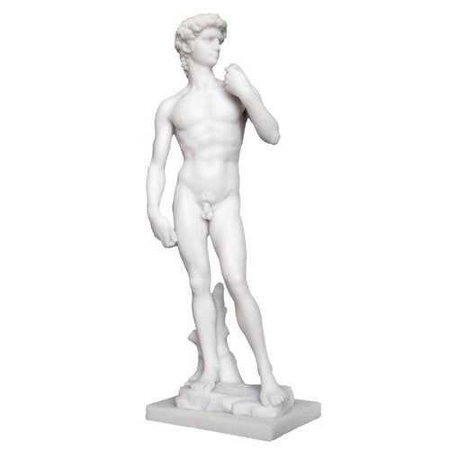 Pacific Trading PTC 10 Inch Michelangelo's David Nude Replica Resin Statue Figurine