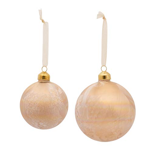 Melrose 83730 Ball Ornament, Glass, Set of 2