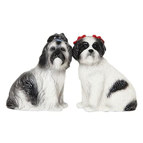 Pacific Trading Cute Shih Tzu Puppies Ceramic Magnetic Salt Pepper Shakers Home Kitchen Decor
