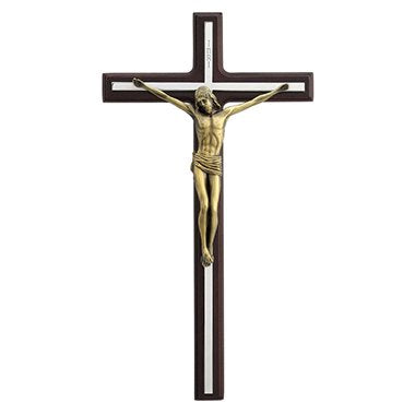 Unicorn Studios AT09044AB Crucifix Wall Plaque Cross & Jesus on Wood44; Bronze