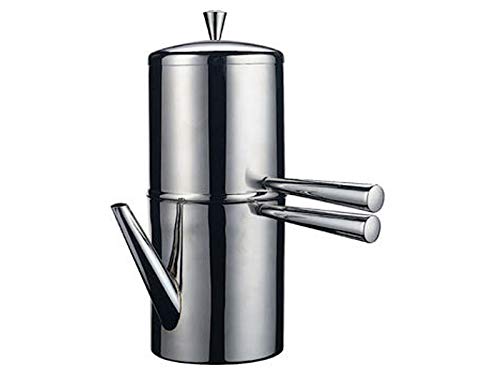 Gary Valenti Ilsa Stainless Steel Neapolitan Coffee Maker with Spout, 6 Cup