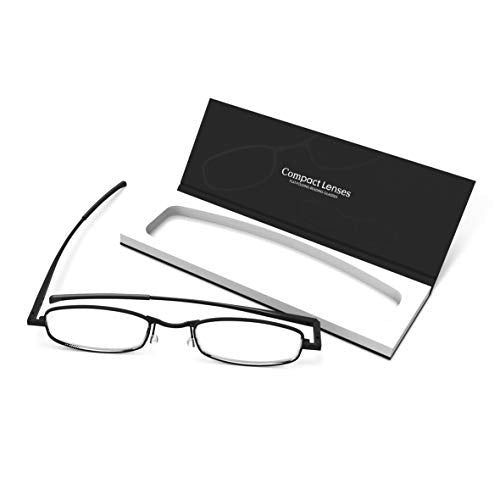 IF Compact Lenses Flat Folding-Reading Glasses Jet +2.5