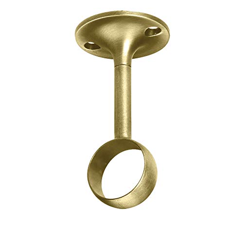 Umbra Cappa Frapery Hardware, Includes 2 Matching Finials, Brackets & Hardware, 1", Matte Black