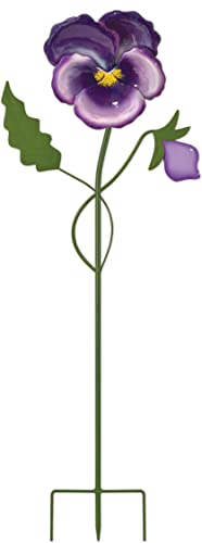 Sunset Vista Designs Field of Flowers Garden Stakes Plant Pick, Purple Pansy, 50-Inch