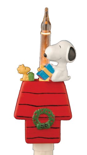 Roman Peanuts Snoopy and Woodstock Sitting on Doghouse Holiday Night Light (166734)