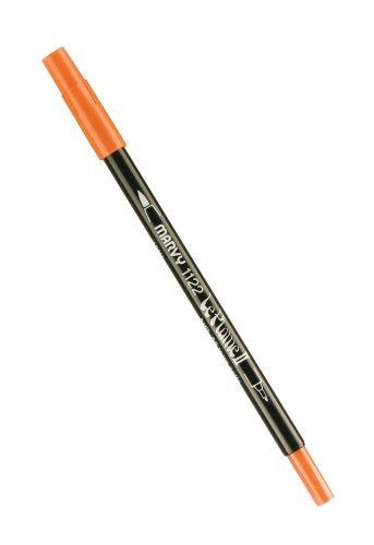 Uchida 1122-C-88 Marvy Extra Fine Tip Le Plume II Double Ender Marker Pen, Terra Cotta
