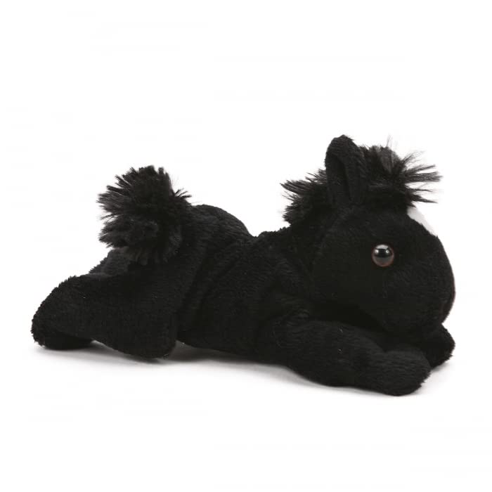 Unipak 1122HBK Handful Black Horse Plush Figure Toy, 6-inch Length