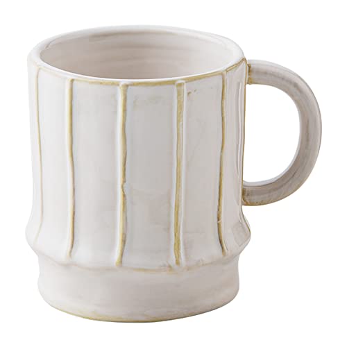 Mud Pie Stoneware Mug, 3.75" X 3.25",Stripes