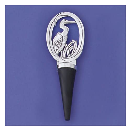 Basic Spirit Décor Heron Bottle Stopper - Handmade Home Decoration for Gifts and Souvenirs, Wine and Beverage Kit Nature Bird Lover