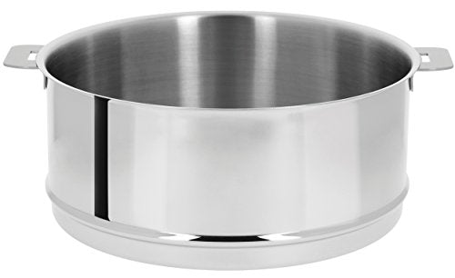 Cristel Strate Deep Steamer, 6.5 quart, Silver