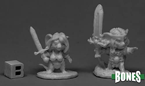 REAPER Miniatures Barbarian Mouslings (2) 77546 Bones Unpainted RPG D&D Figure