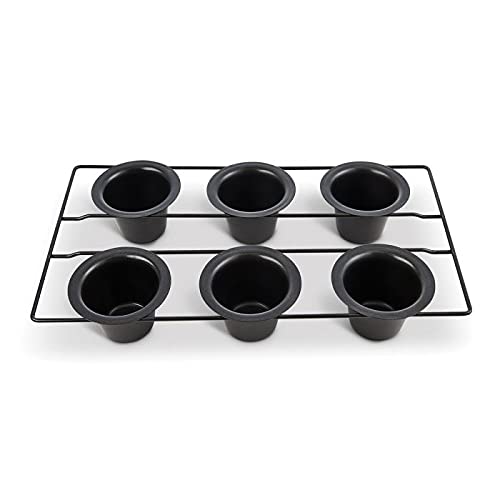 HIC Mrs. AndersonÕs Baking 6-Cup Popover Pan, Carbon Steel with Quick-Release Non-Stick Coating, 15.75 x 9 x 2.25-Inches