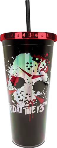 Spoontiques - Friday the 13th - Acrylic Tumbler - Foil Cup with Straw - 20 oz