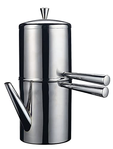 Gary Valenti Ilsa Stainless Steel Neapolitan Drip Coffee Maker with Spout, 3 Cup