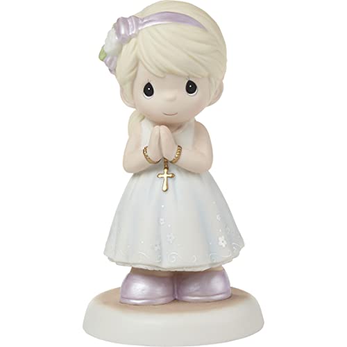 Precious Moments 222021 Blessings On Your First Communion Blonde Hair/Light Skin Girl Bisque Porcelain Figurine
